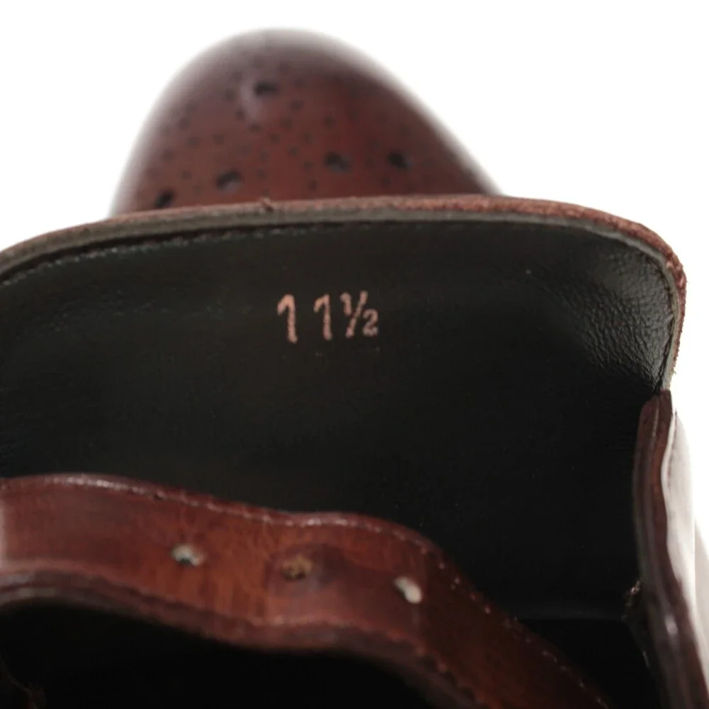 Pastori NWB Single Monk Strap Dress Shoes Size 11.5 US in Brown Leather